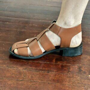 Asra brown leather sandals, Size 7.5